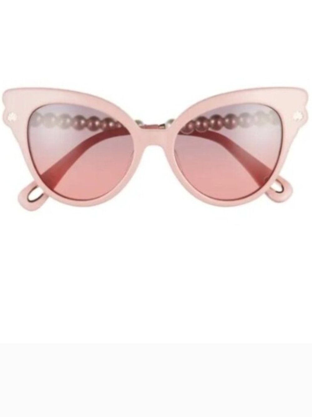 Lele Sadoughi Chelsea Sunglasses Blush Pink Pearl Cateye Hard To Find HTF